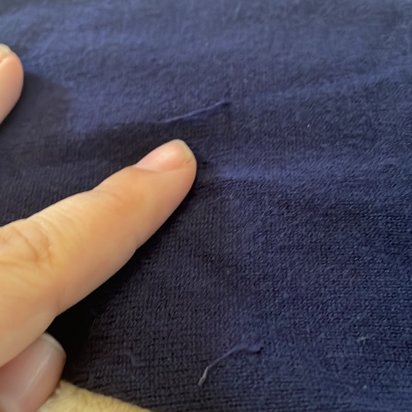 Cable & Gauge Navy Blue 3/4 Sleeve V Neck Blouse - Picture 11 of 11